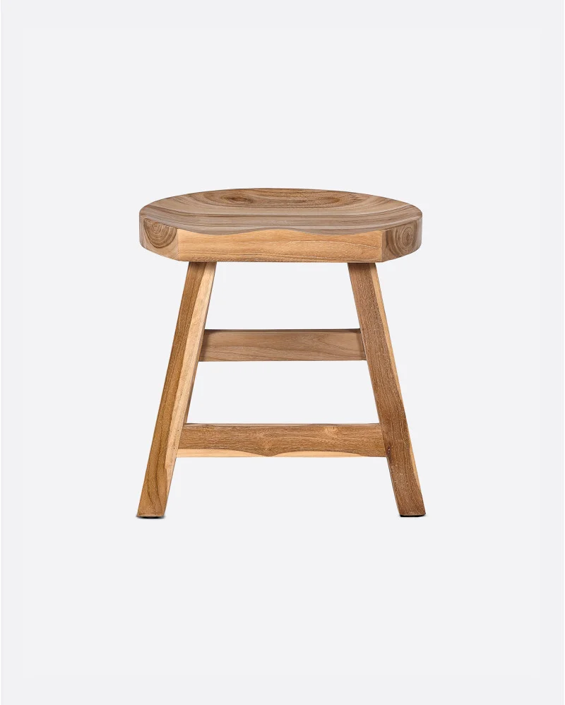 KING stool in recycled teak wood in natural colour - 124011