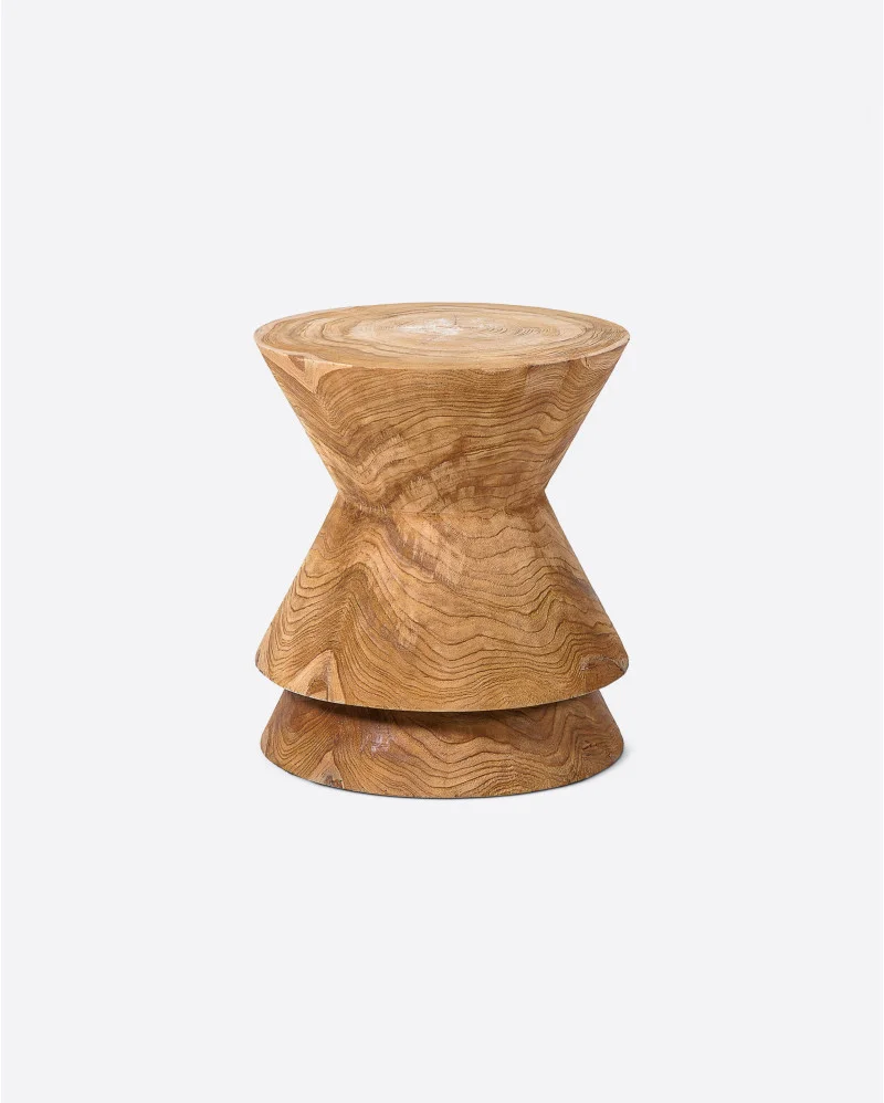 DIAVOLO stool in teak wood in natural colour - 124081