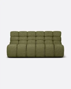 CHOPIN 2/3-seater modular sofa in recycled olefin in moss colour - 125047