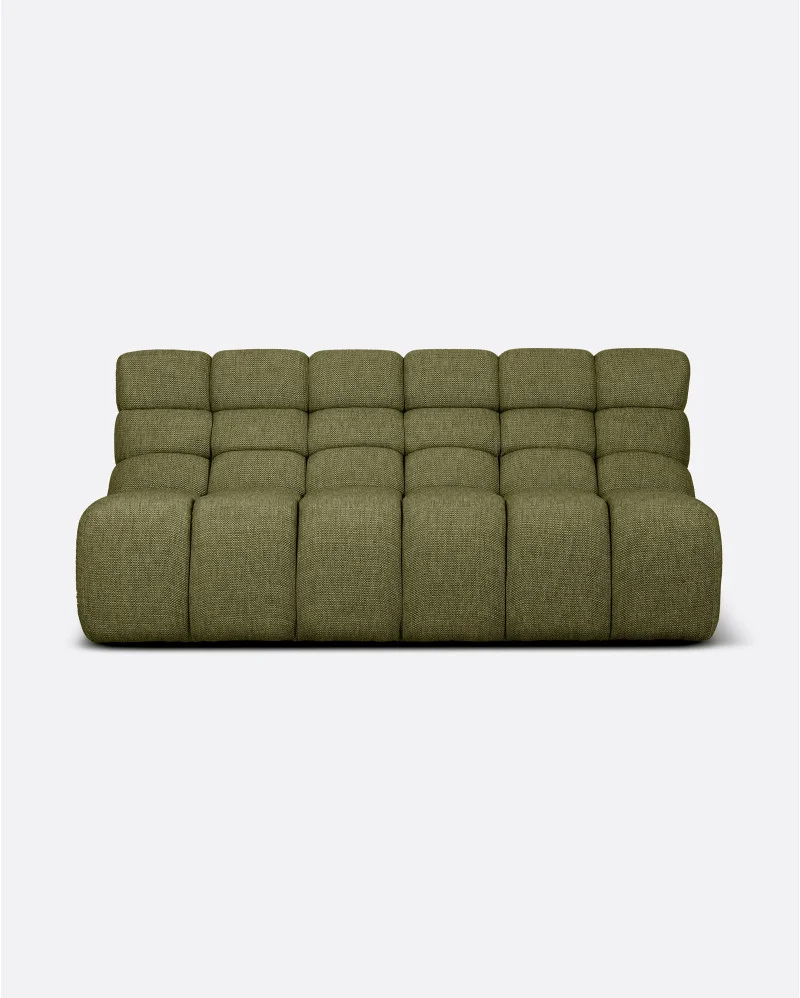 CHOPIN 2/3-seater modular sofa in recycled olefin in moss colour - 125047