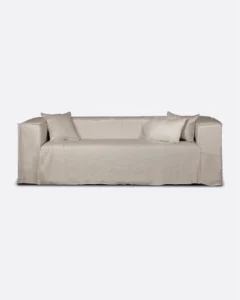 Sofa STROZZI 2/3-seater with linen cover in natural colour - 125062