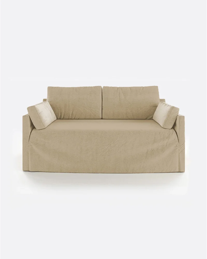 BEETHOVEN LINEAL 2-seater sofa in linen natural - 125293