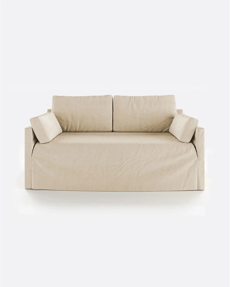 BEETHOVEN LINEAL 2-seater sofa in linen cross - 125297