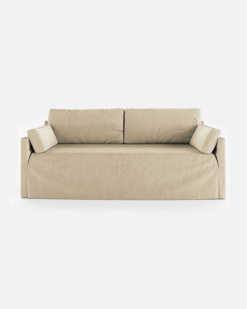BEETHOVEN LINEAL 3-seater sofa in linen natural - 125306