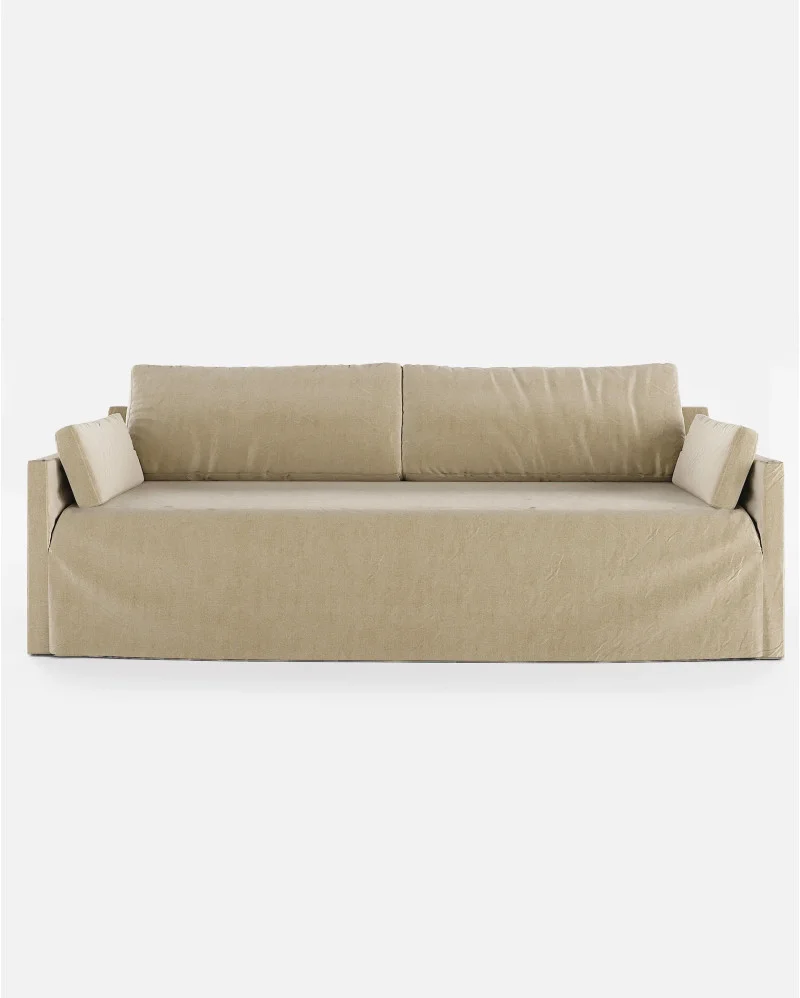 BEETHOVEN LINEAL 4-seater sofa in linen natural - 125319