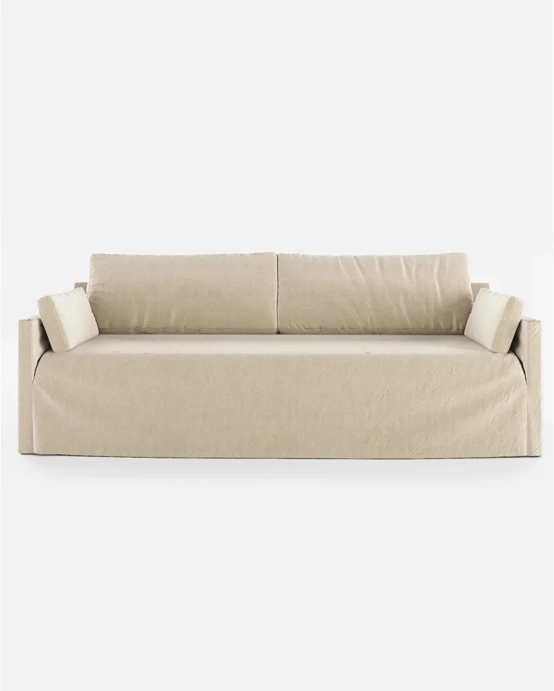 BEETHOVEN LINEAL 4-seater sofa in linen cross - 125324