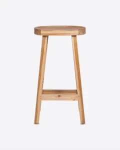 KING high stool in recycled teak wood in natural colour - 128021