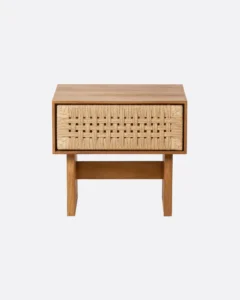 CORA bedside table in recycled teak wood and paper cord - 141061