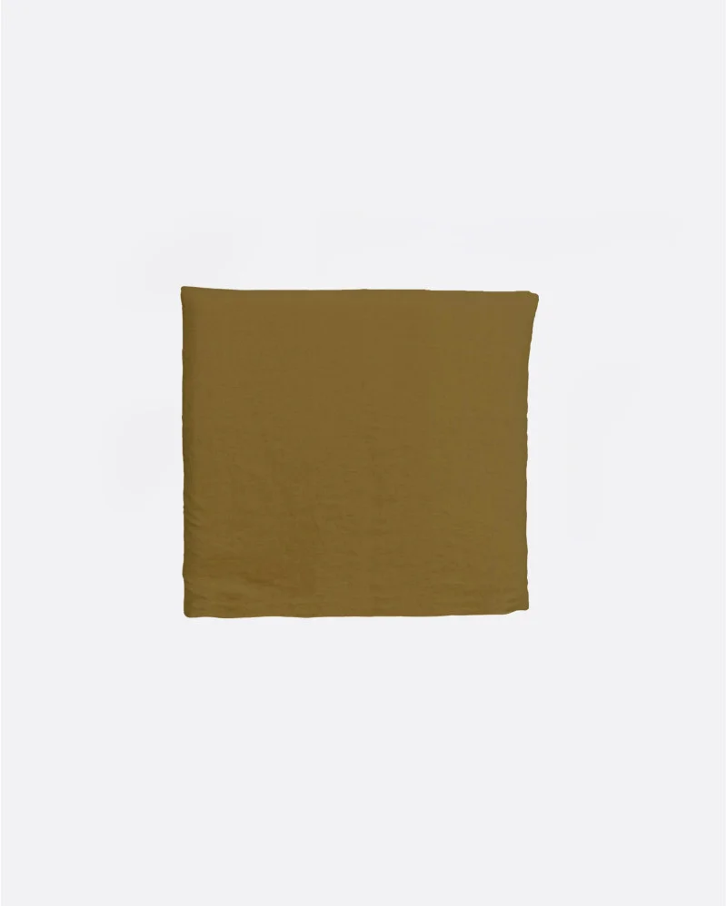 BEETHOVEN linen headboard for bed in mustard color - 142115