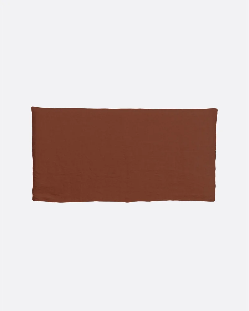 BEETHOVEN linen headboard for bed in terracotta color - 142137