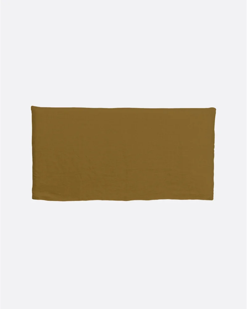 BEETHOVEN linen headboard for bed in mustard color - 142139