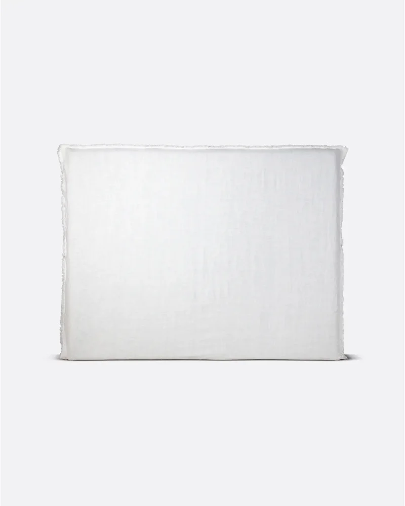MUNNAR headboard cover in linen in white colour - 143105