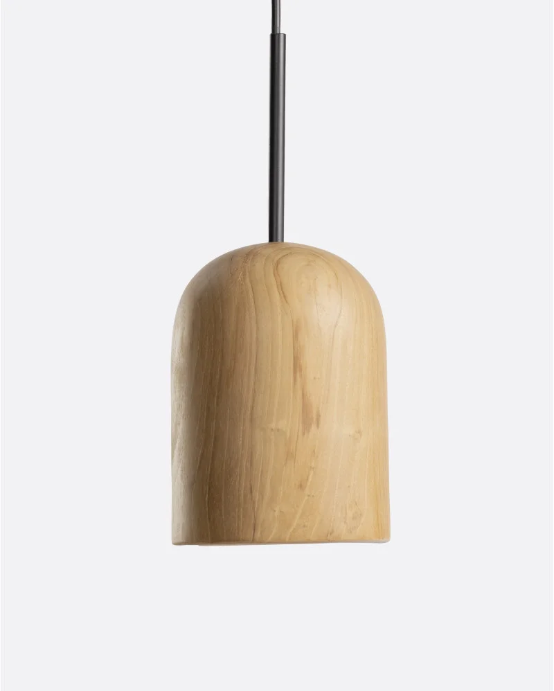 PLAY S ceiling lamp in teak wood height in natural colour - 211071