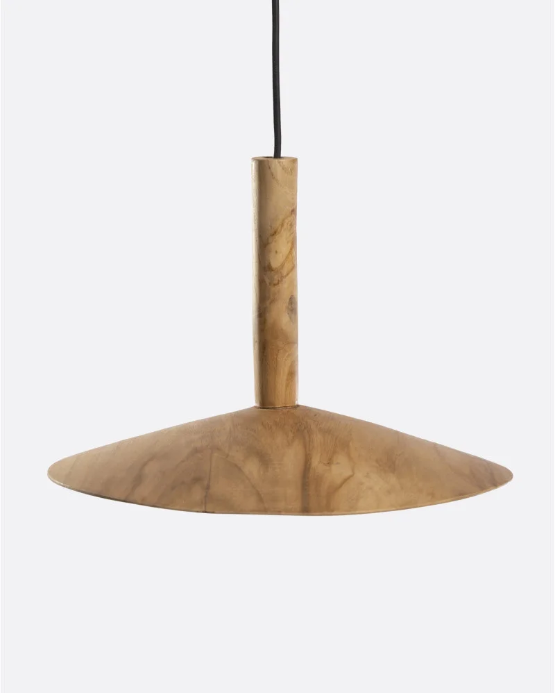 VERTEX PLAT ceiling lamp in teak wood height in natural colour - 211083