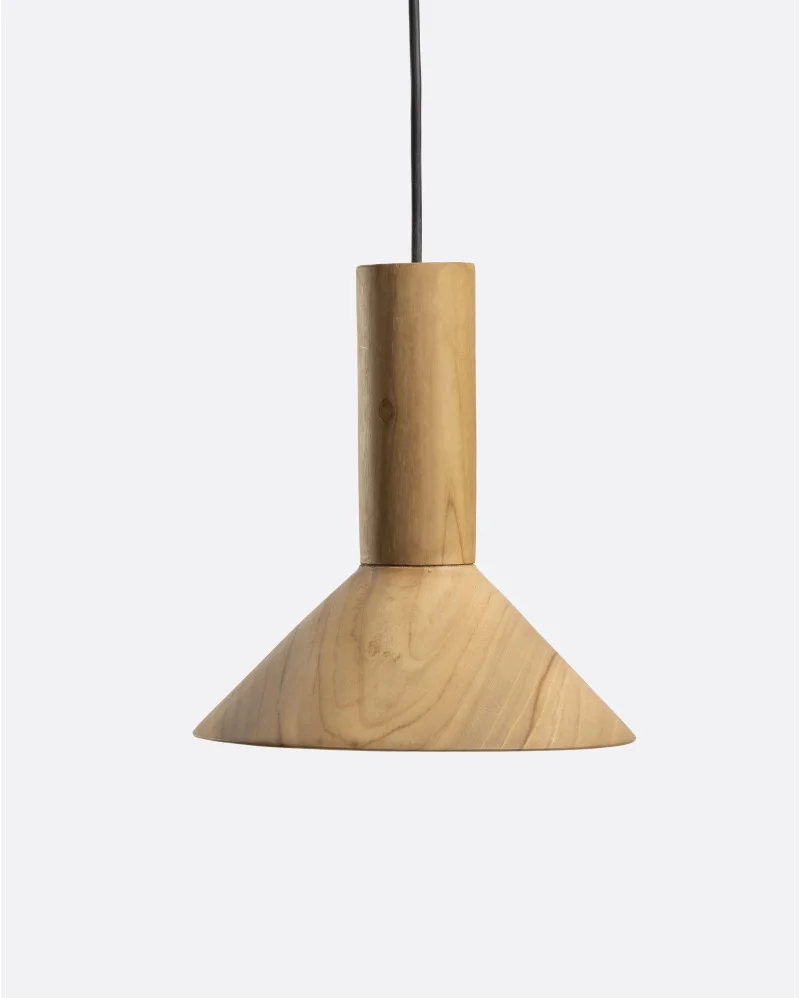 VERTEX WOOD S ceiling lamp in teak wood height in natural colour - 211084
