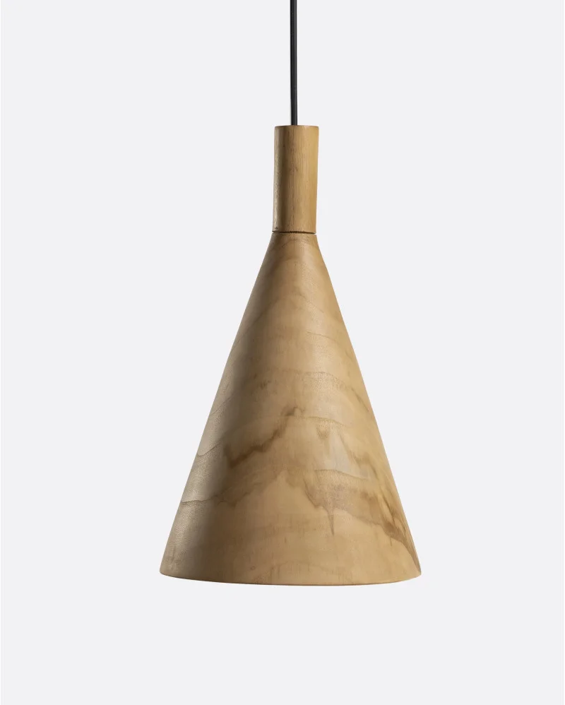 VERTEX WOOD ceiling lamp in teak wood height in natural colour - 211085