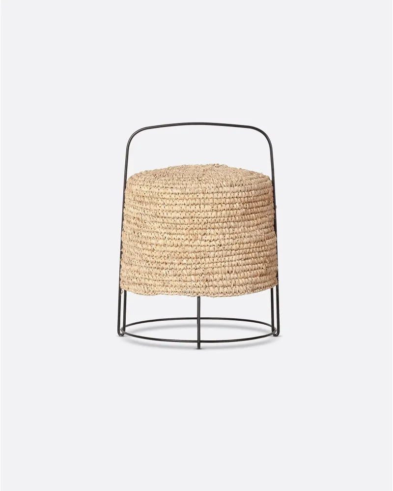 GOLF table lamp in seagrass and iron x high - 211255
