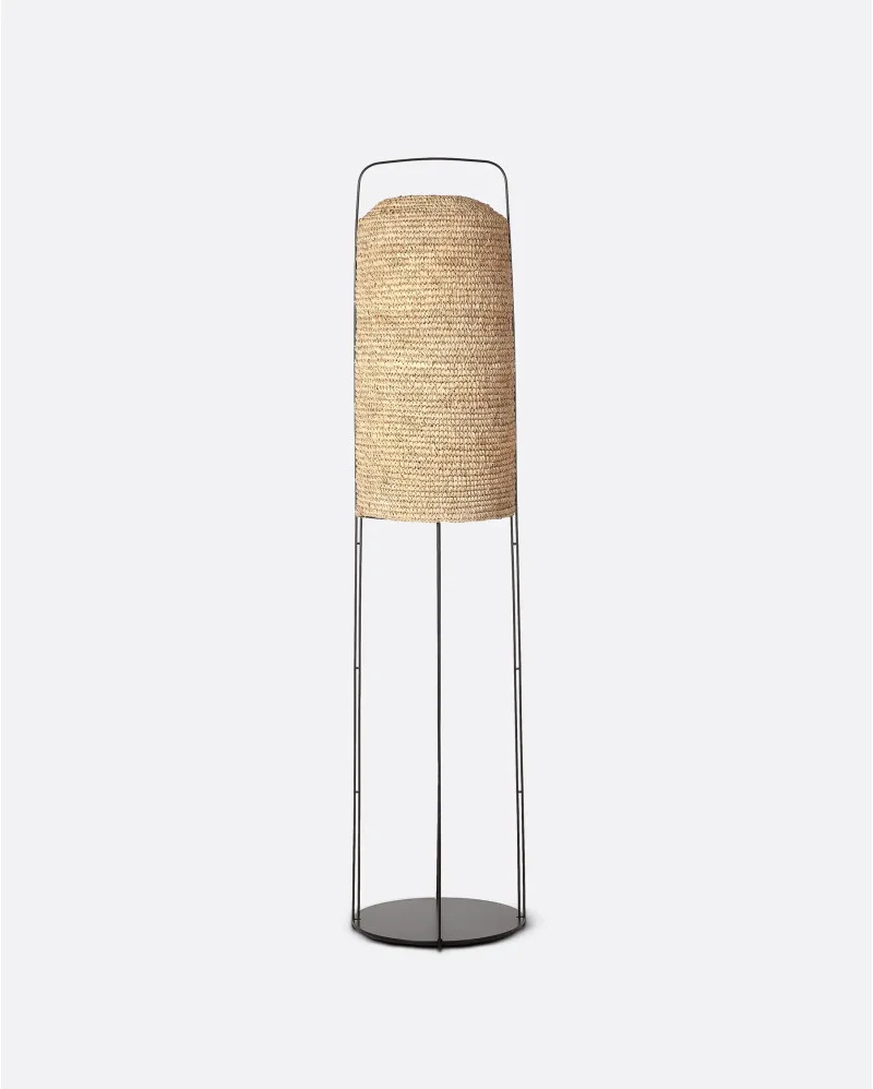 GOLF floor lamp in seagrass and iron x high - 221255