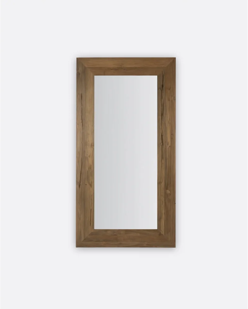 EROSI mirror in recycled teak wood - 331011