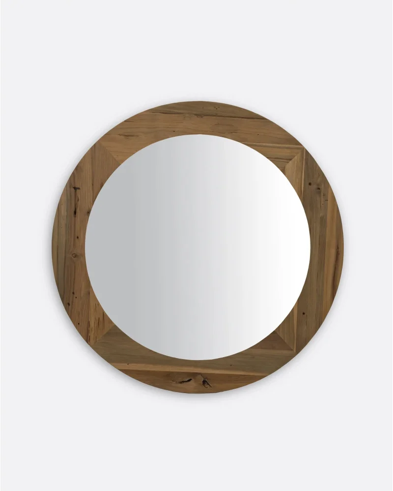 EROSI mirror in recycled teak wood x thick - 331041