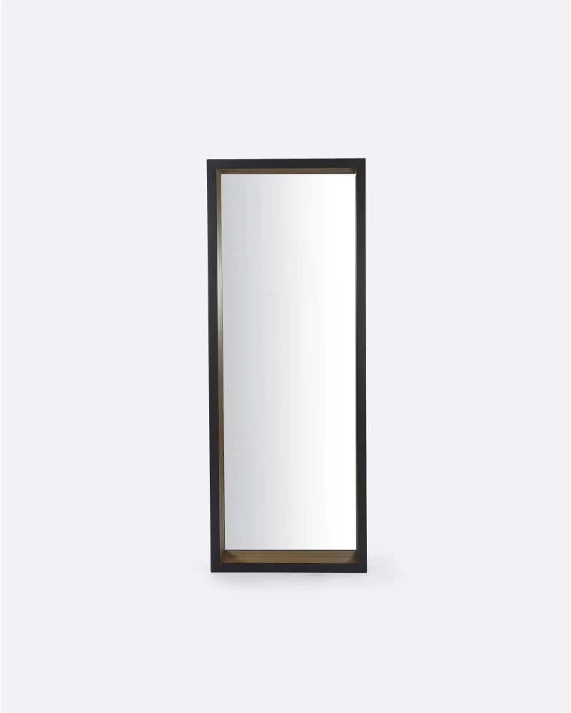 GEOX mirror in recycled teak and iron - 331061
