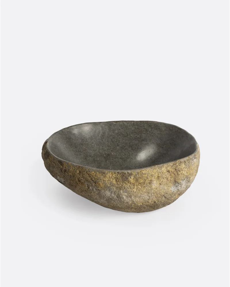 KIMIA XL bowl in stone in natural colour - 341053