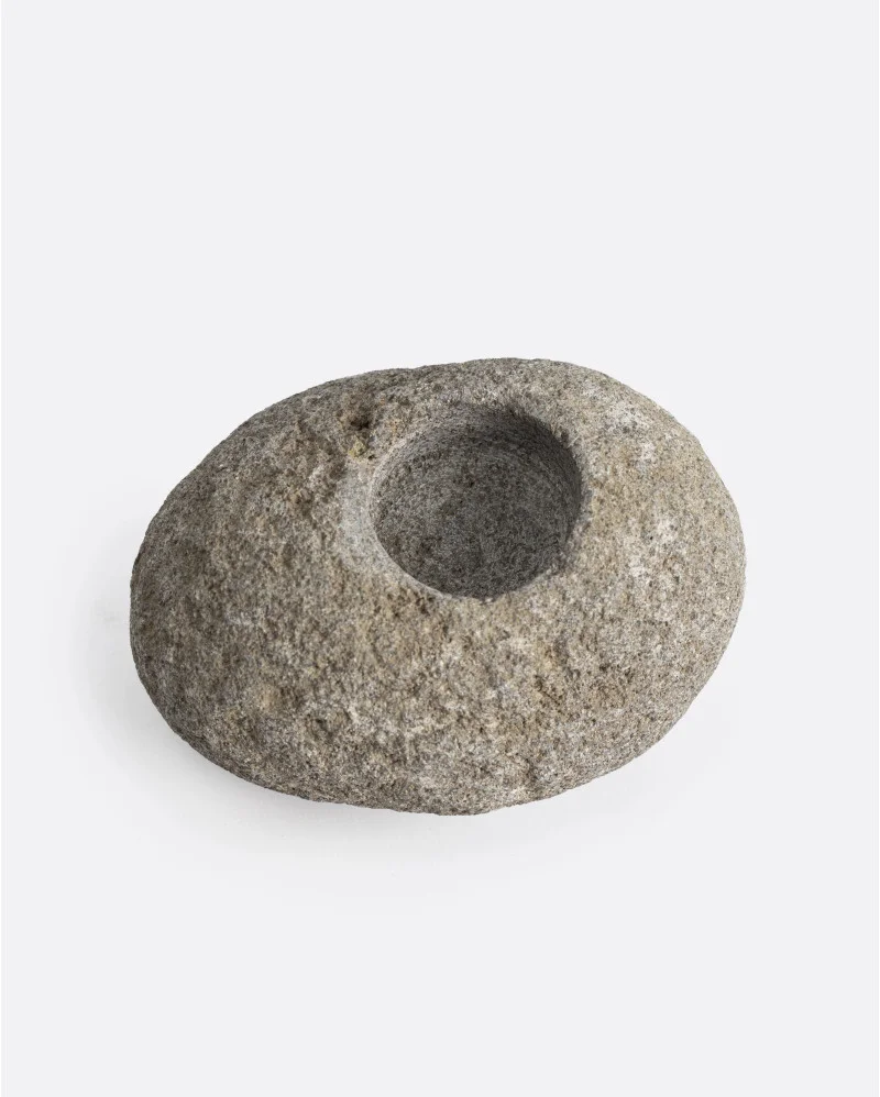 KIMIA candle holder in stone in natural colour - 341062
