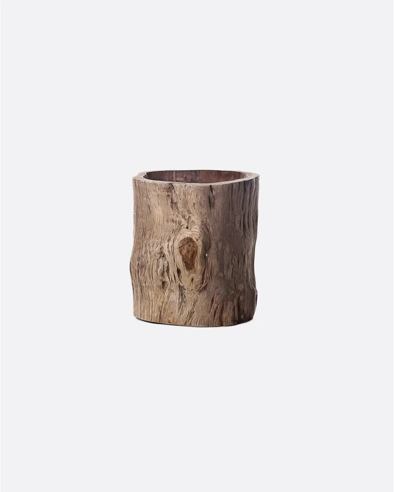 MAZ vase in teakwood x high - 343012