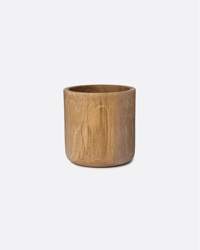 POD vase in teak wood x high - 343021