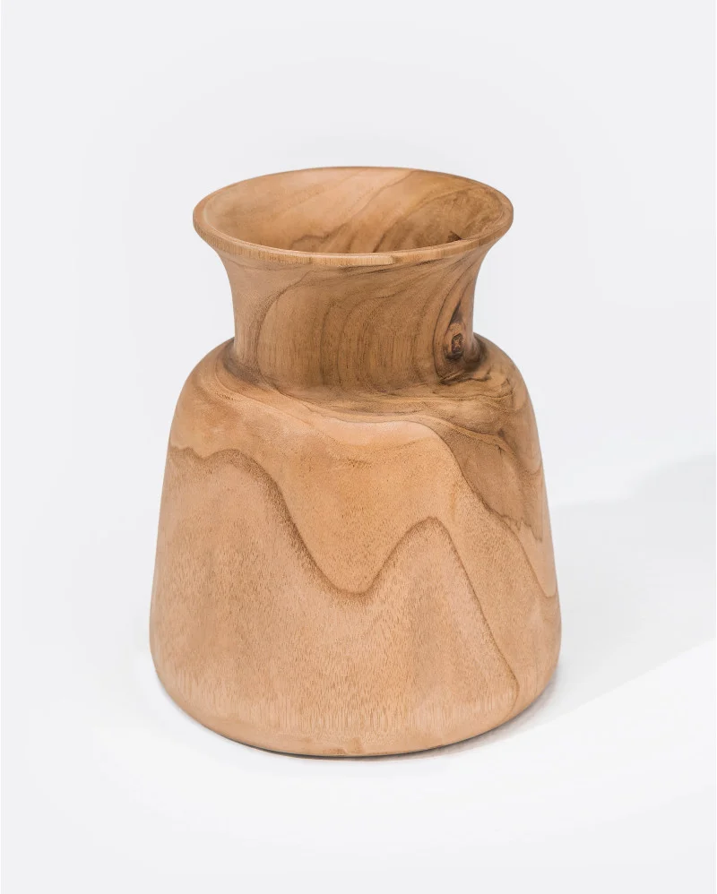 GON vase in teak wood x high - 343031