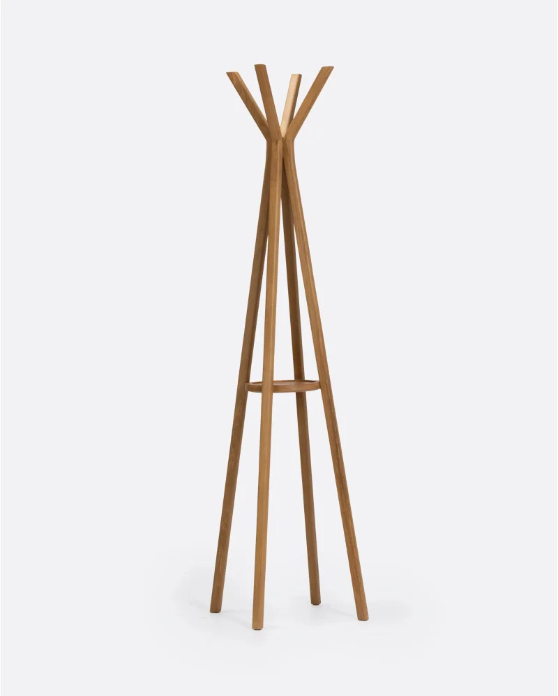 HALUS coat stand in recycled teak wood in natural colour - 351061