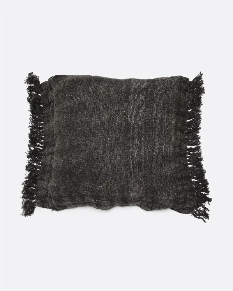 BADA cushion cover in linen in black colour - 372403