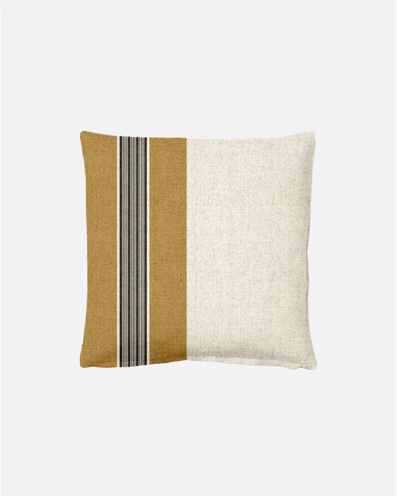 BANDA linen cushion cover mustard color - 372770