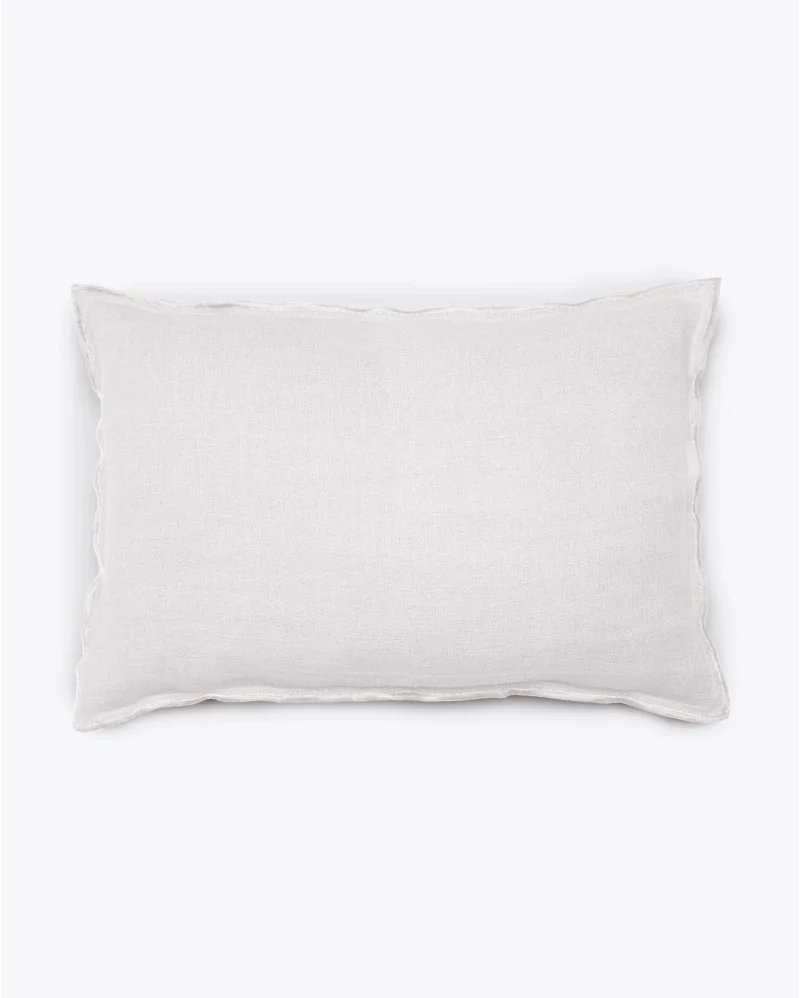 KAURA linen cushion cover in white - 372801