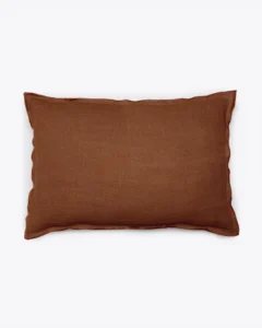 KAURA linen cushion cover in terracotta - 372805