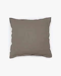 KAURA linen cushion cover in taupe - 372809