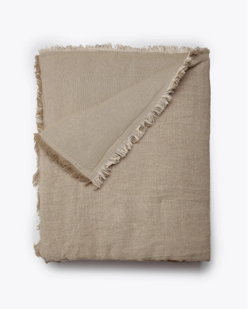 MUNNAR bed runner in linen in natural colour - 376205
