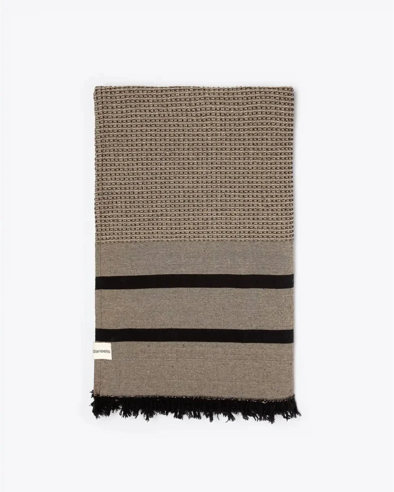 CHENNAI recycled cotton towel in biscuit colour - 378021