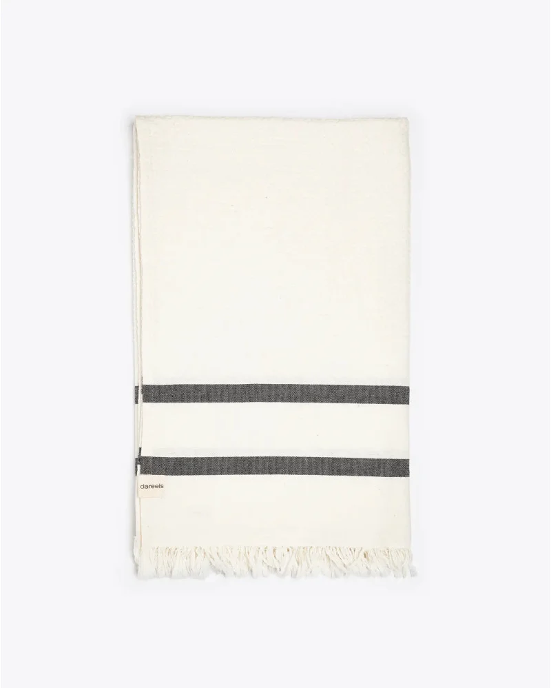 CHENNAI recycled cotton towel in white colour - 378024