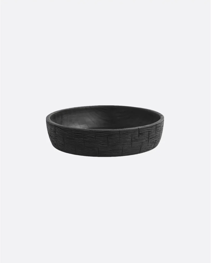 IJEN bowl in recycled teak wood x high in black colour - 441208