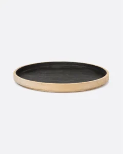 DARK tray in recycled teak wood x high - 452091