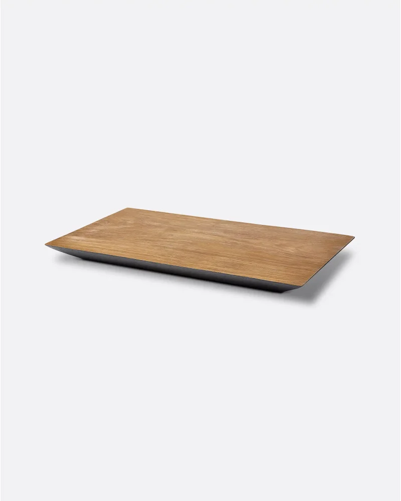 HOLE tray in teak wood - 452141