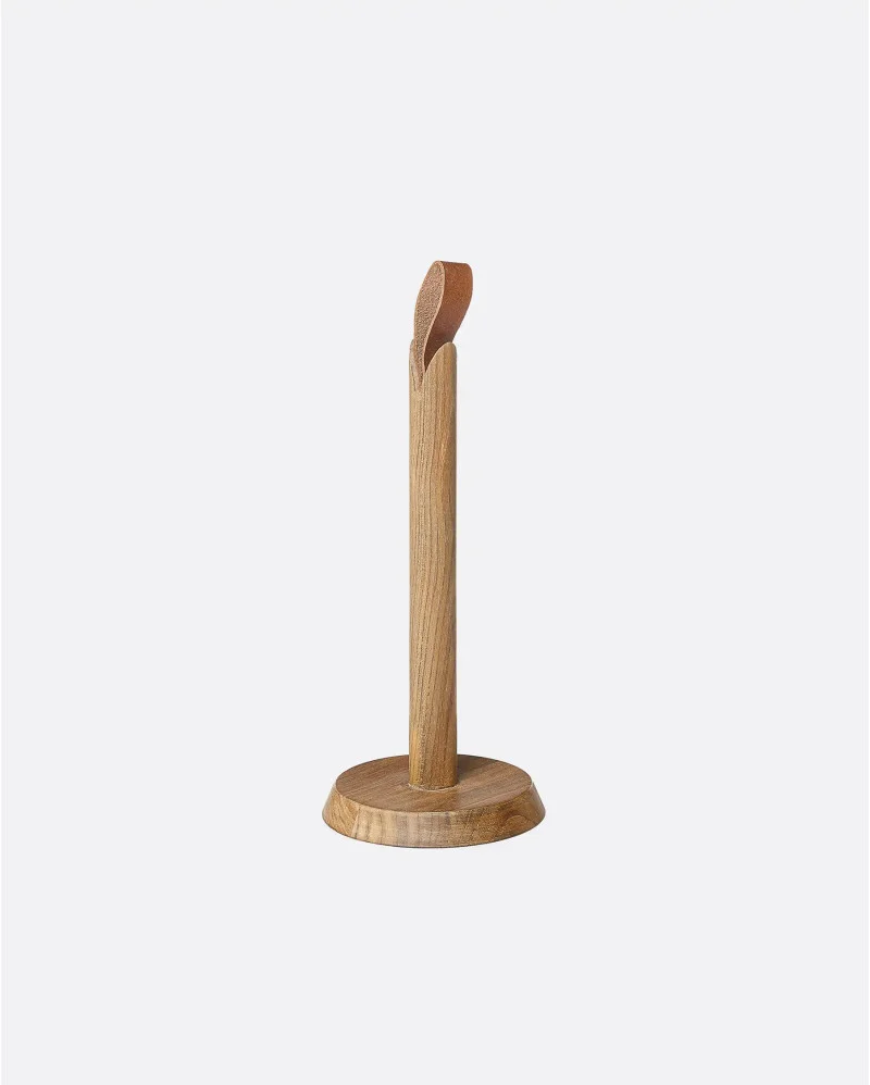 PAPER ROLL roll holder in recycled teak wood - 461031