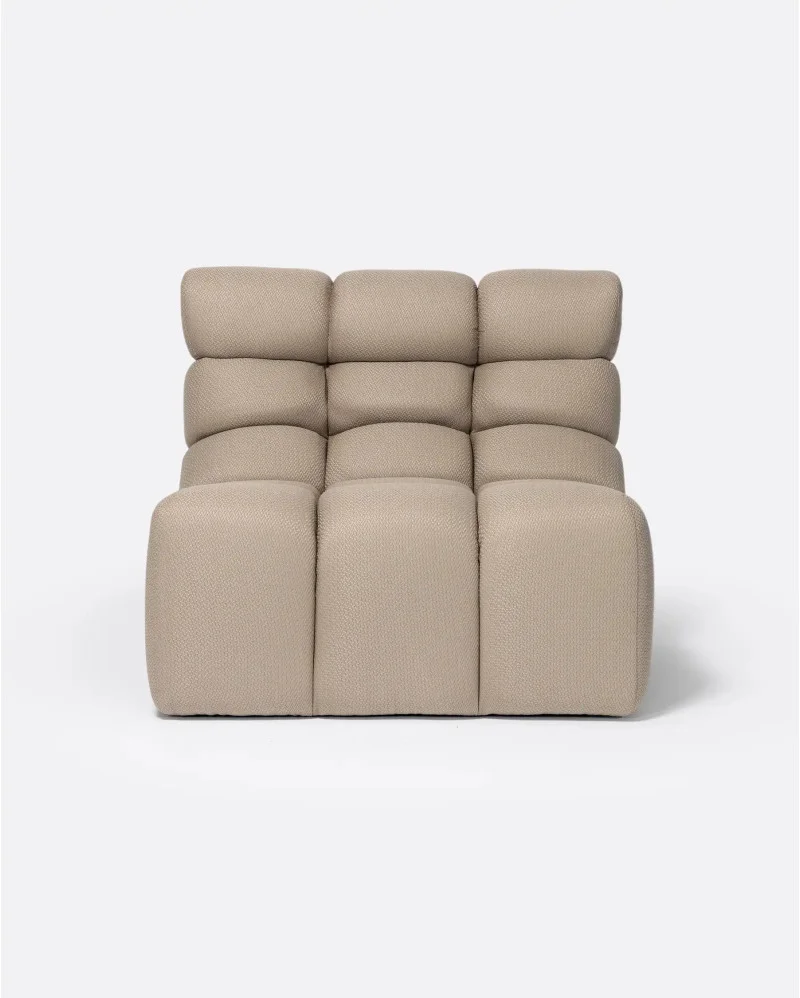 CHOPIN outdoor modular sofa 1-seater in recycled olefin in natural colour - 913224