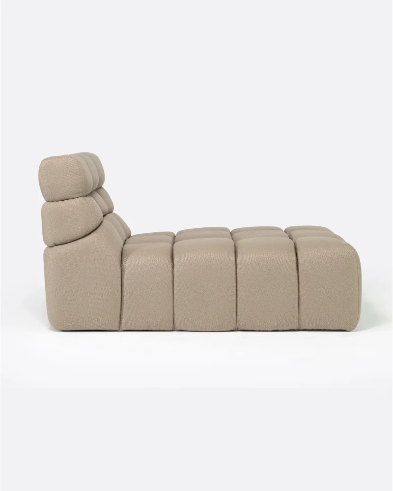 CHOPIN outdoor chaise longue in recycled olefin in natural colour - 913227