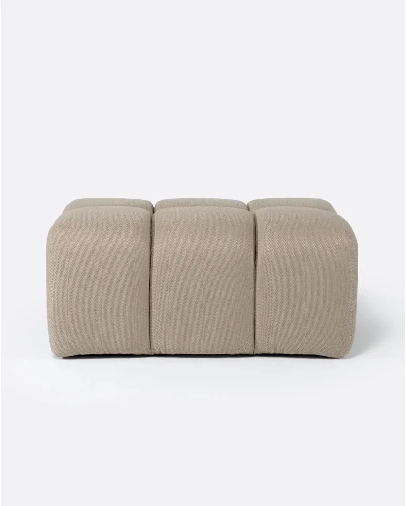 CHOPIN outdoor pouffe in recycled olefin in natural colour - 913228