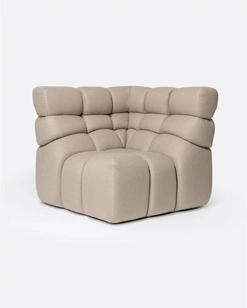 CHOPIN modular outdoor sofa corner in recycled olefin in natural colour - 913229