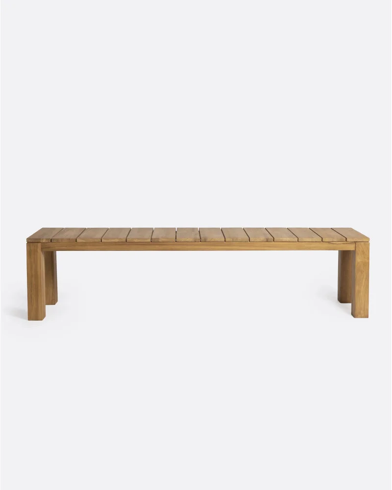 GENESIS outdoor bench in teak wood in natural colour - 923031