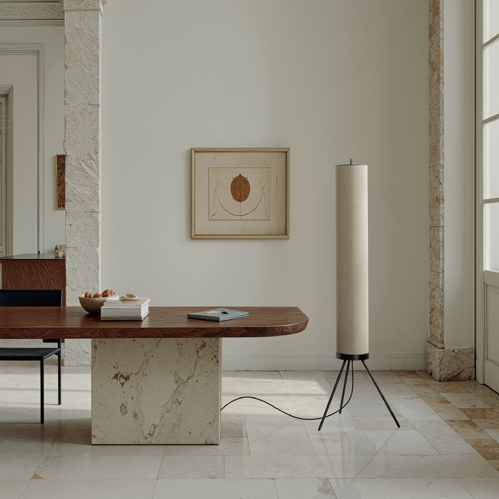 Stunning Floor Lamp with Cream Linen Shade Oliveira Furniture Decor Shop Buy Algarve