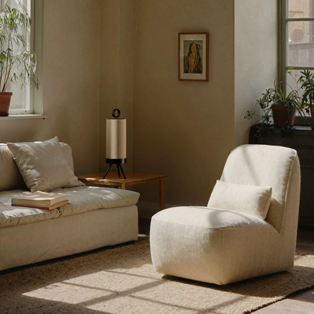 Stunning Table Lamp with Cream Linen Shade Oliveira Furniture Decor Shop Buy Algarve